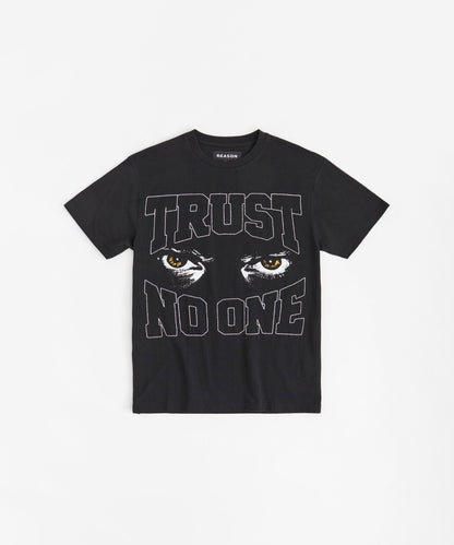 Reason Clothing Hot Sale Trust No One Short Sleeve Tee - Black