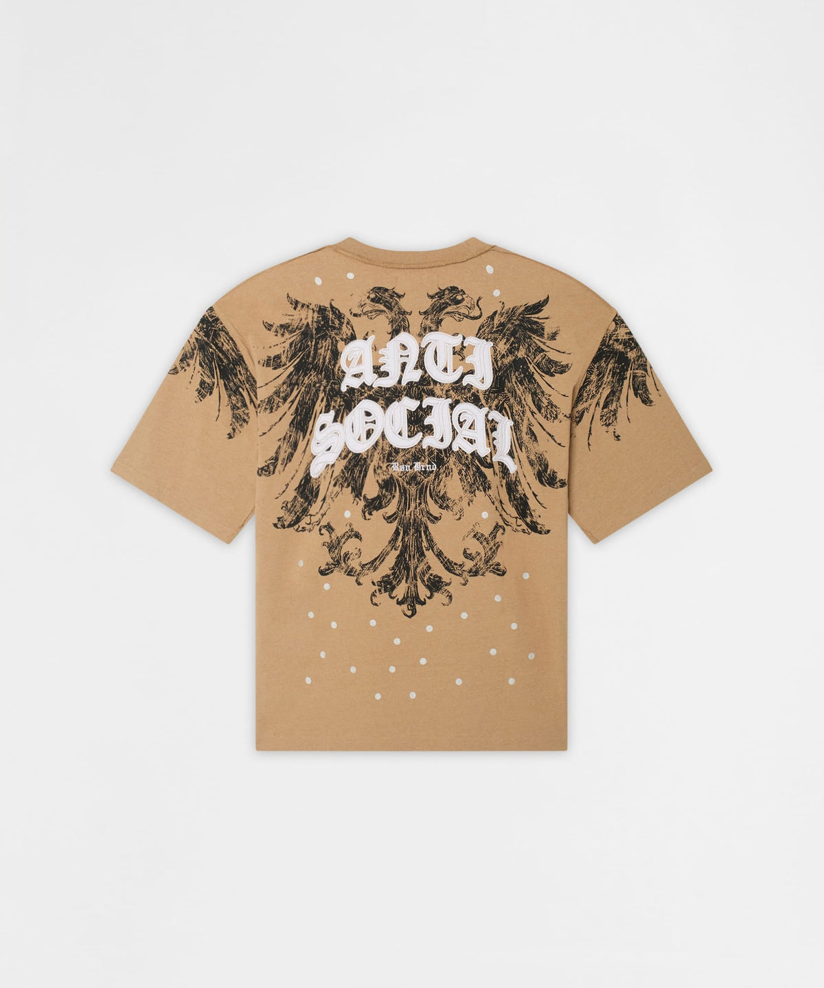Reason Clothing Quality Mindset Applique Washed Short Sleeve Tee - Khaki