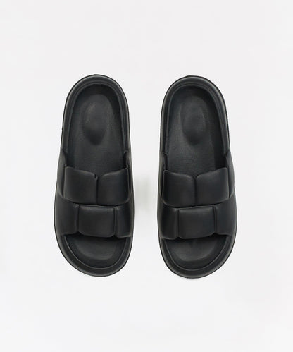 Reason Clothing Best Price Weave Padded Slides - Black