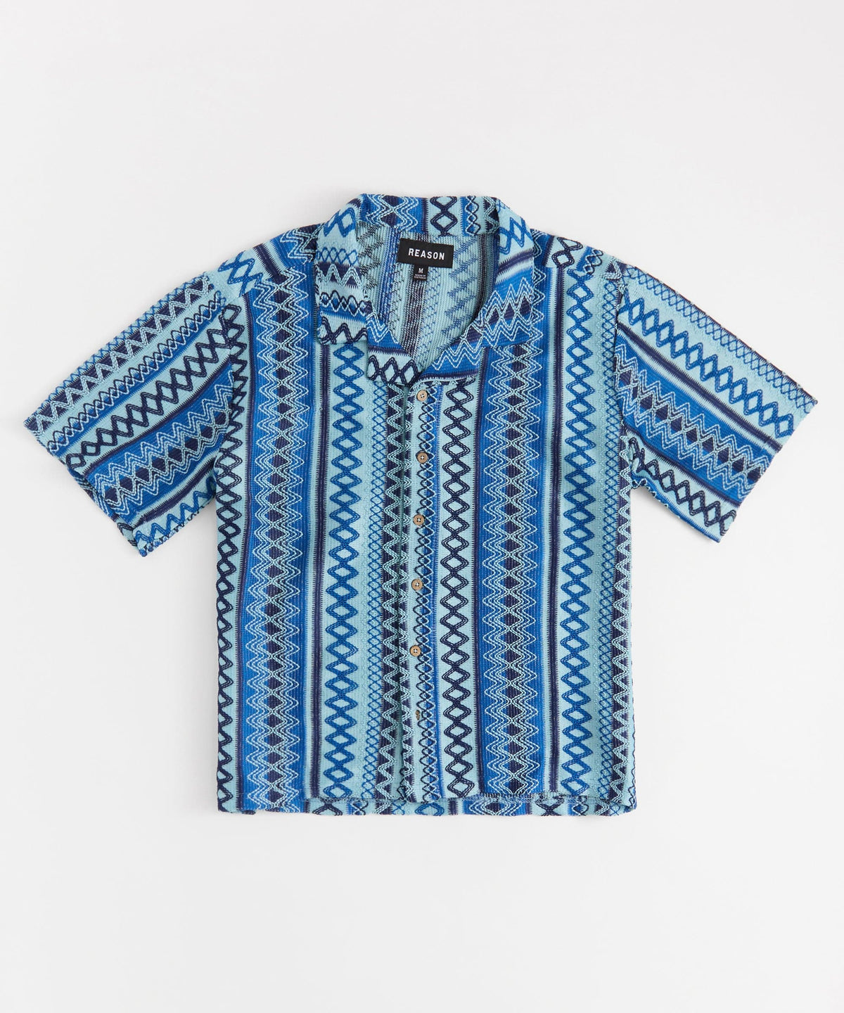 Reason Clothing Special Offer Kids Jacquard Polo Shirt - Blue