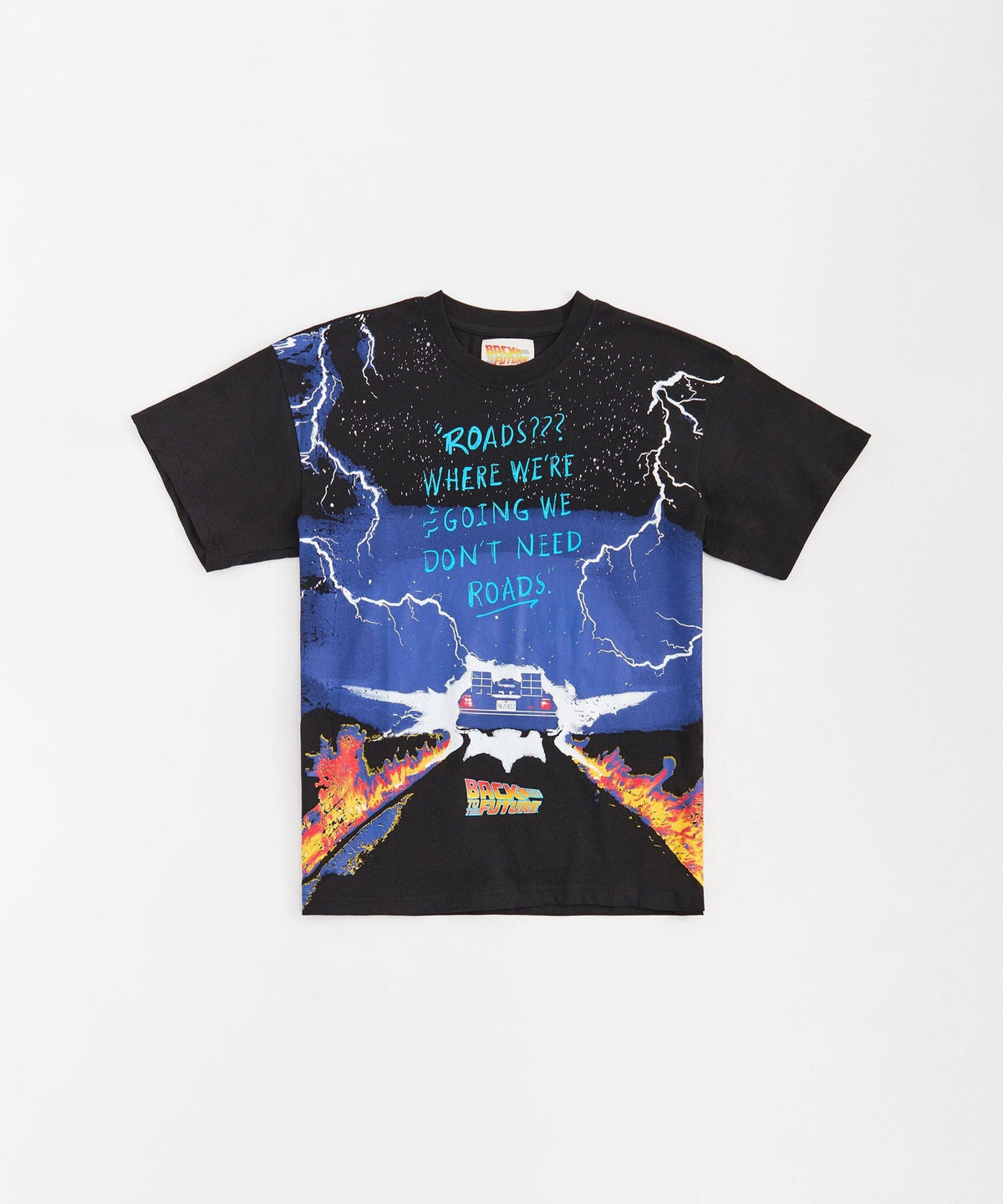 Reason Clothing Popular Back To The Future Roads Tee - Black