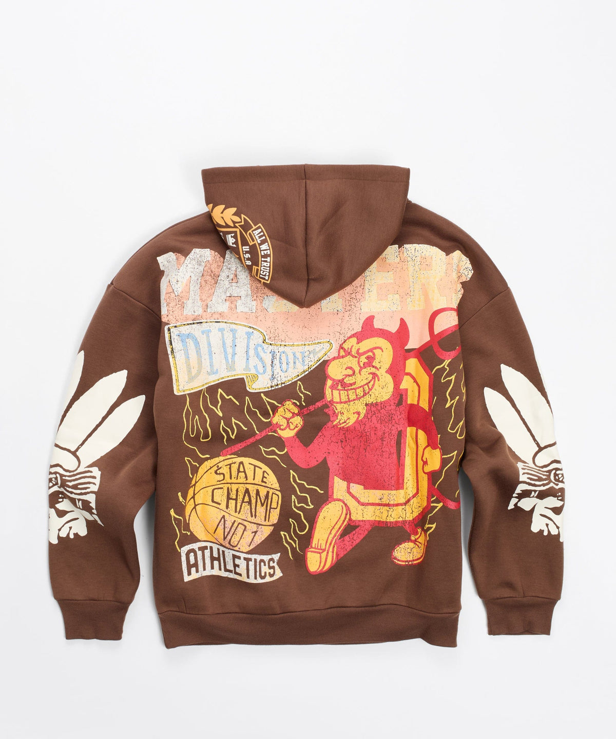 Reason Clothing Popular Kids World Class Crew Hoodie - Brown