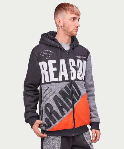 Reason Clothing Everyday Brad Zip Up Sherpa Hoodie