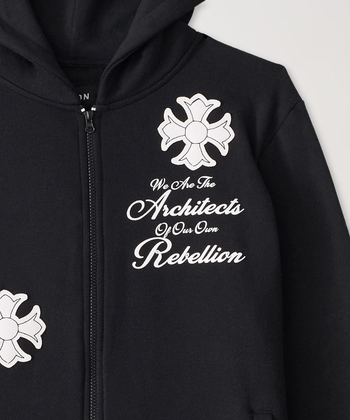 Reason Clothing Discount Rebellion ZIP Up Hoodie - Black