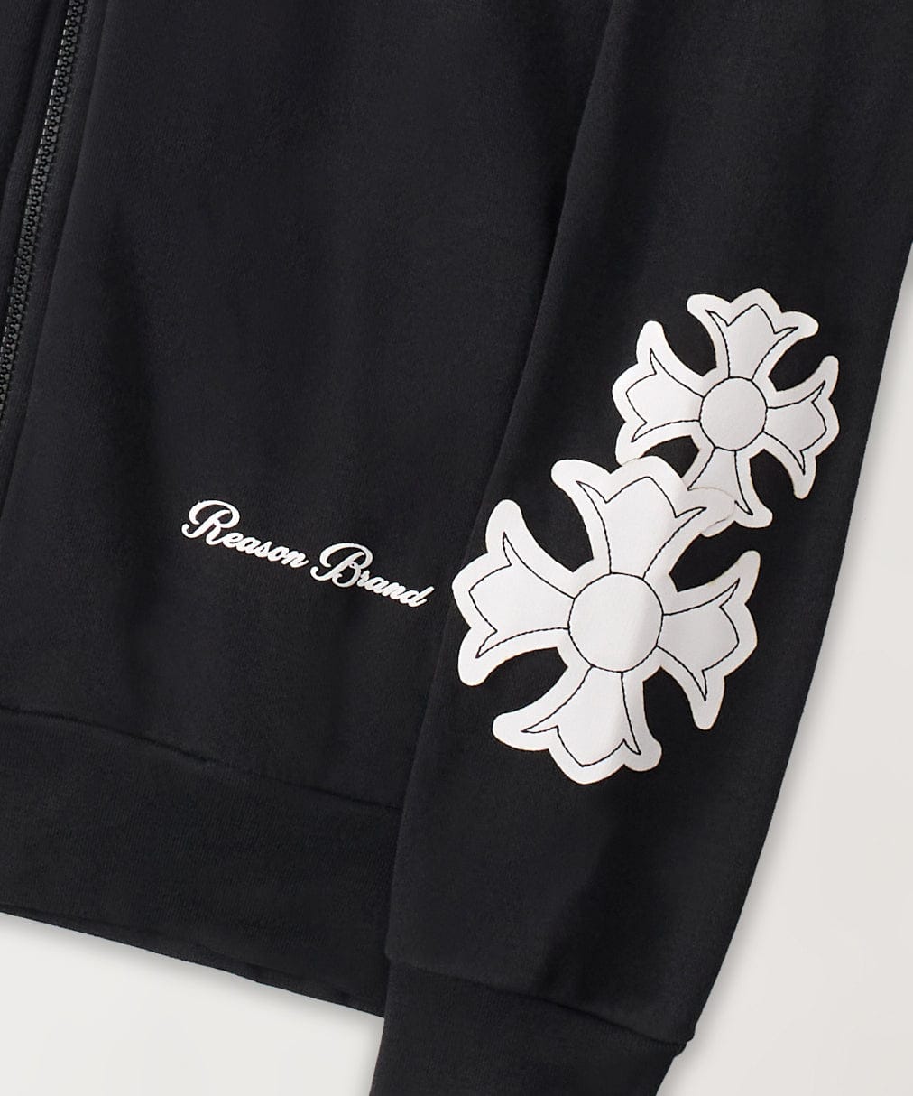 Reason Clothing Discount Rebellion ZIP Up Hoodie - Black