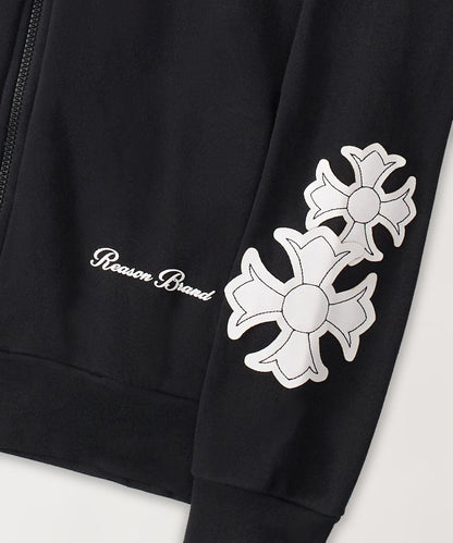 Reason Clothing Discount Rebellion ZIP Up Hoodie - Black