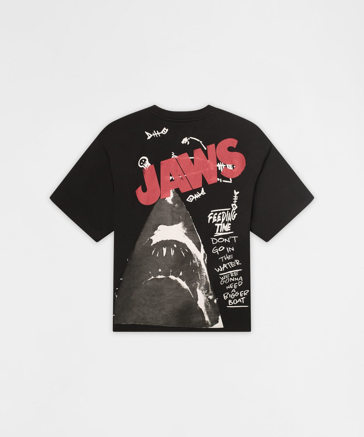 Reason Clothing Popular Jaws Feeding Time Short Sleeve Tee - Black