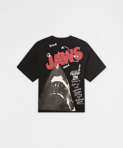 Reason Clothing Popular Jaws Feeding Time Short Sleeve Tee - Black