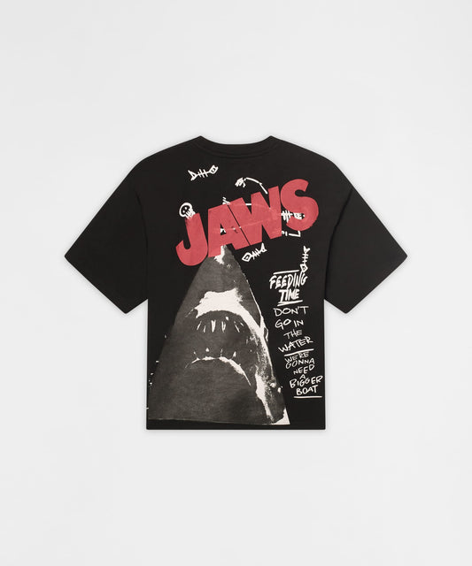 Reason Clothing Popular Jaws Feeding Time Short Sleeve Tee - Black