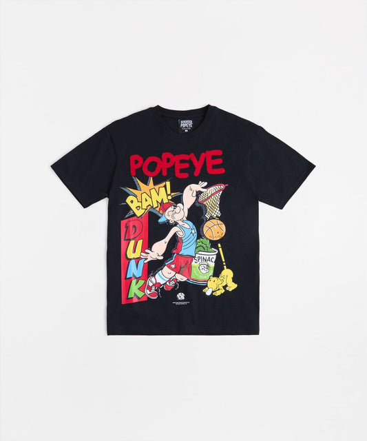 Reason Clothing Quality Popeye Applique Short Sleeve Tee - Black