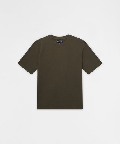 Reason Clothing Exclusive Essential French Terry Short Sleeve Tee - Olive Green