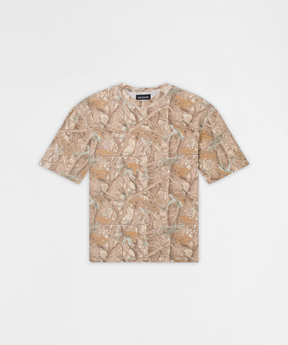 Reason Clothing Premium Essentials French Terry Short Sleeve Tee - Light Brown Tree