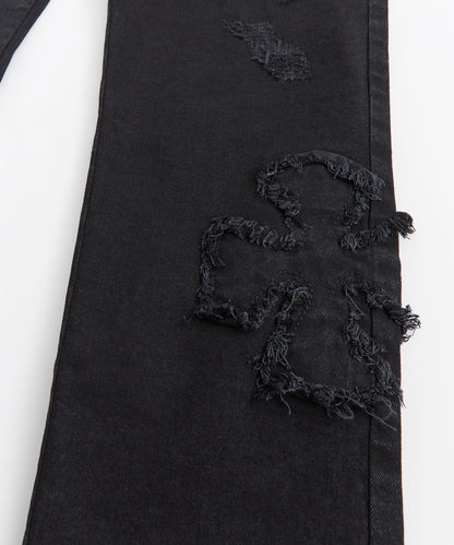 Reason Clothing Classic Chaos Distressed Skinny Jeans - Black