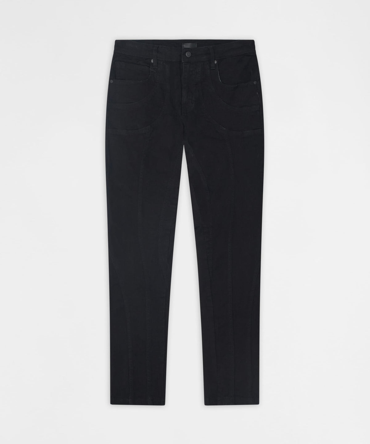Reason Clothing Featured Classic Panel Skiny Jeans - Black