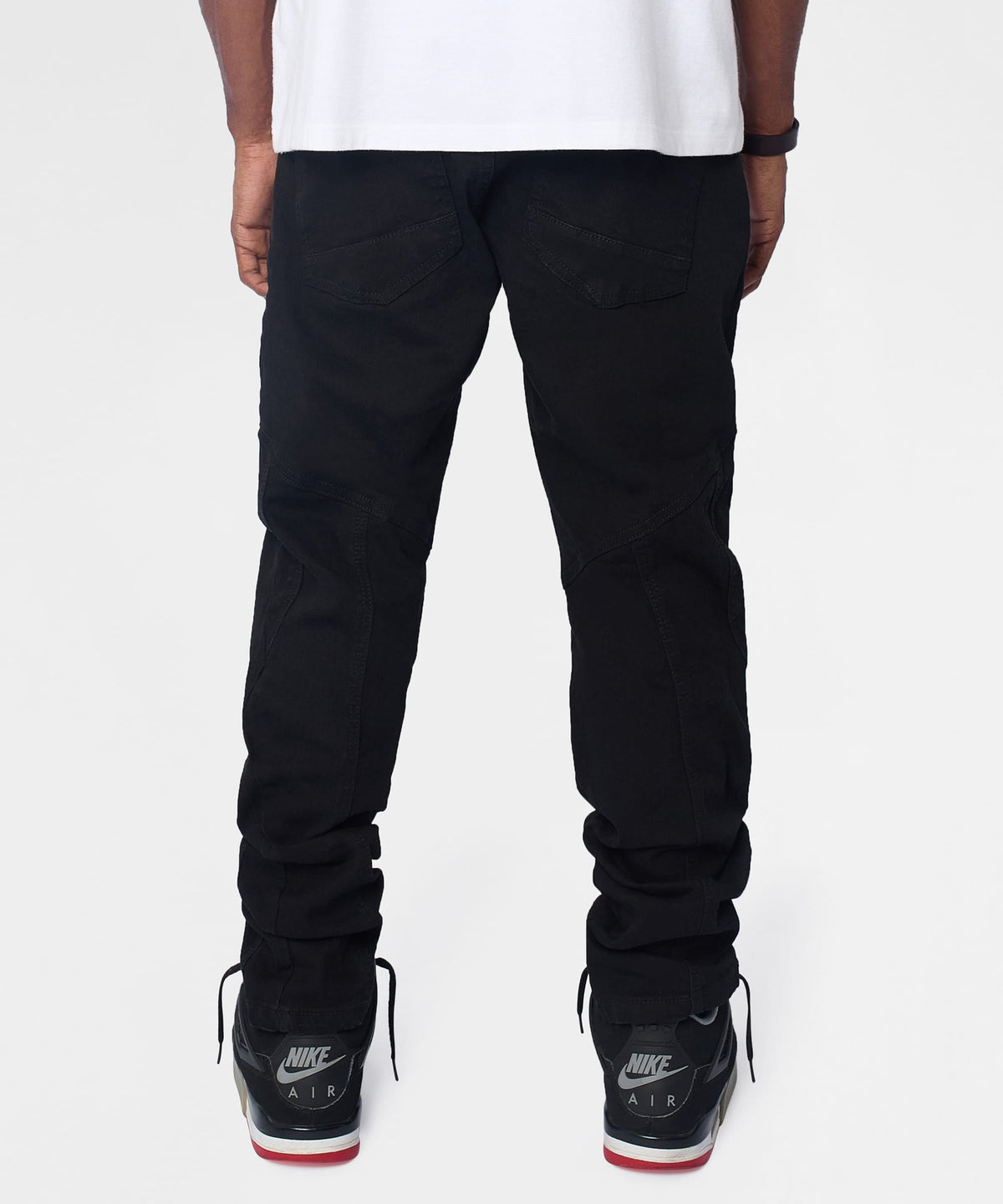 Reason Clothing Featured Classic Panel Skiny Jeans - Black