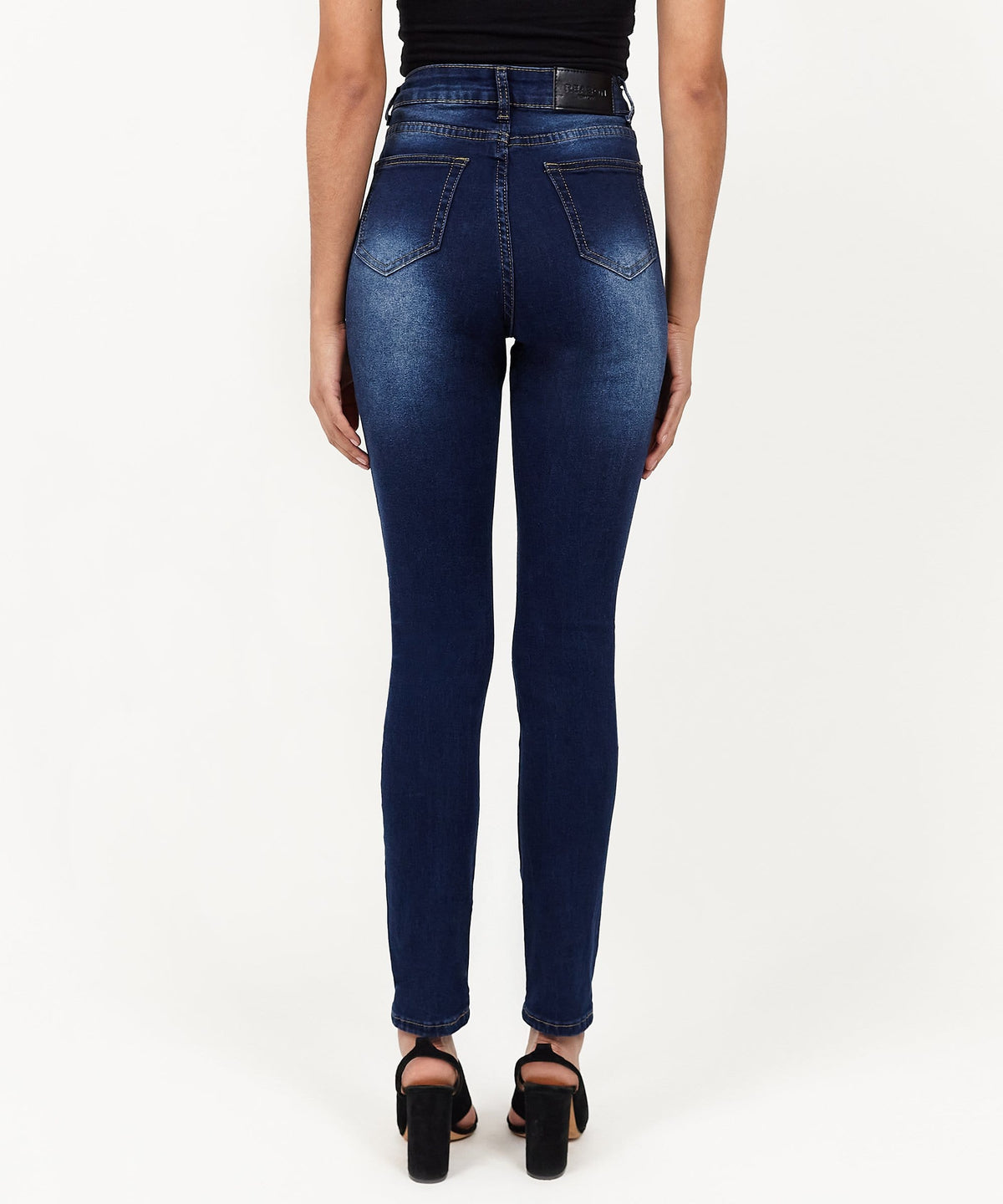 Reason Clothing Discount Womens Emma Dark Wash Slim Jeans