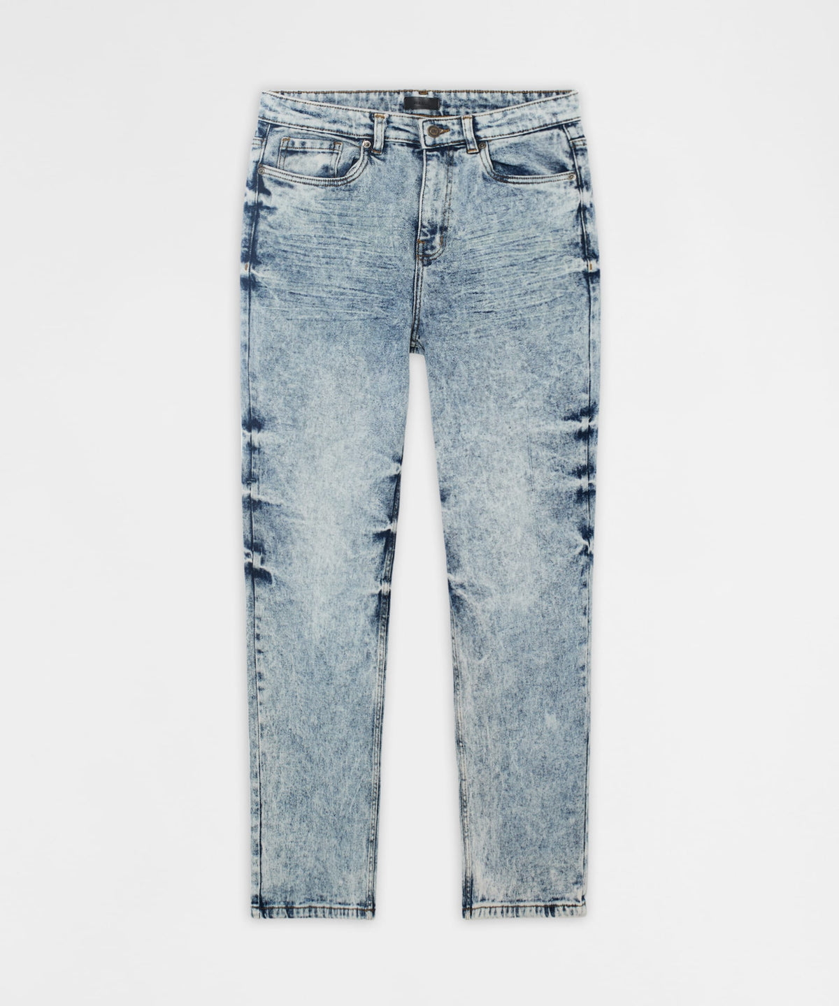 Reason Clothing Discount Washed Ripped Denim Pants - Blue