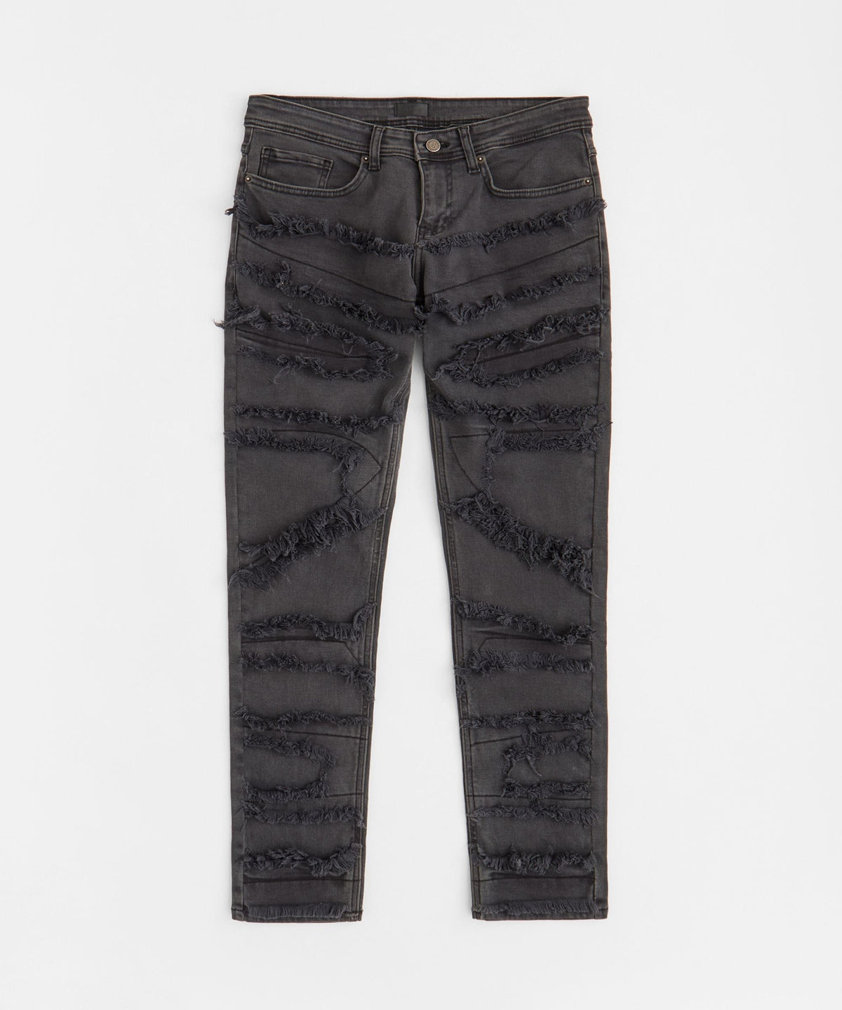 Reason Clothing Featured Plus Size Light Washed Jeans - Dark Grey