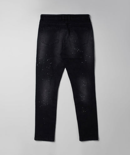 Reason Clothing Signature Nighthawk Ripped Skinny Jeans - Black