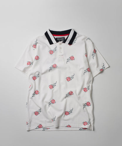 Reason Clothing Signature Aop Rose Polo