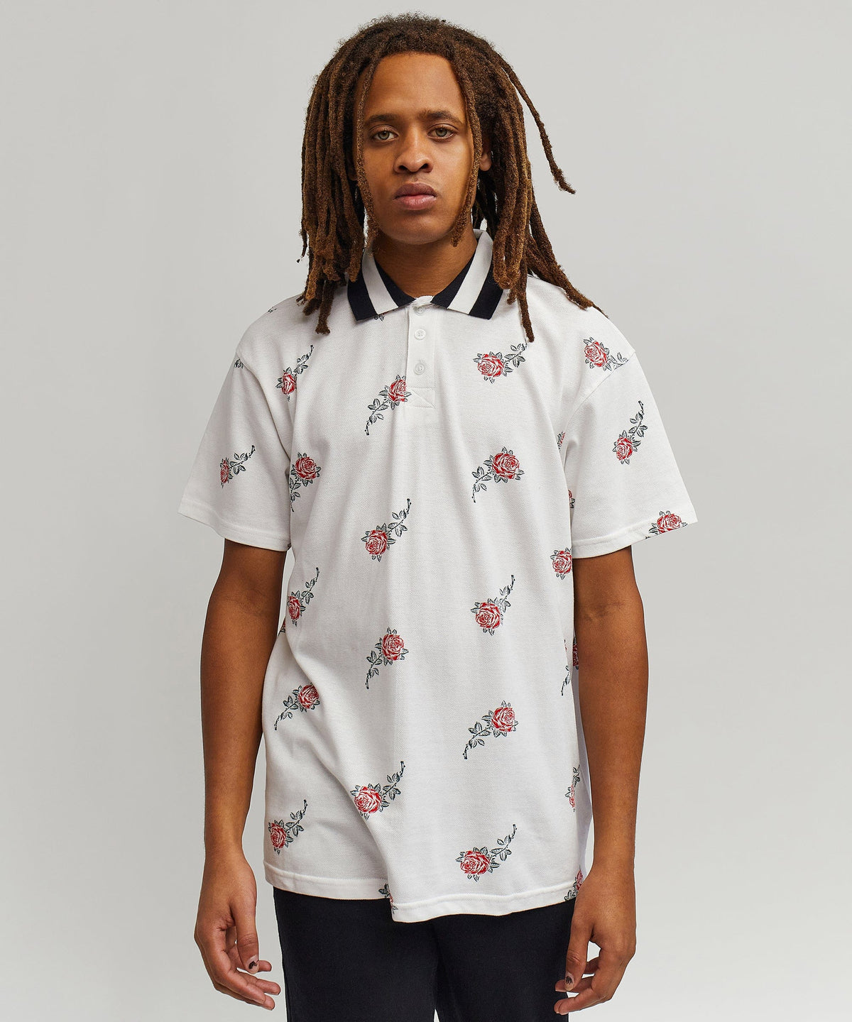 Reason Clothing Signature Aop Rose Polo