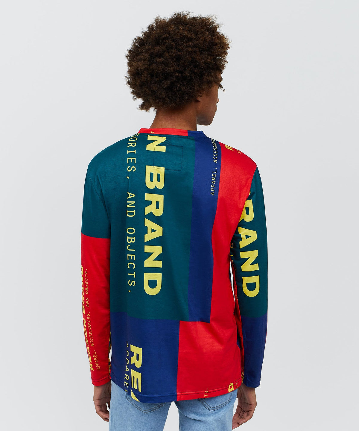 Reason Clothing Premium Arseno Multi Color Long Sleeve Logo Tee