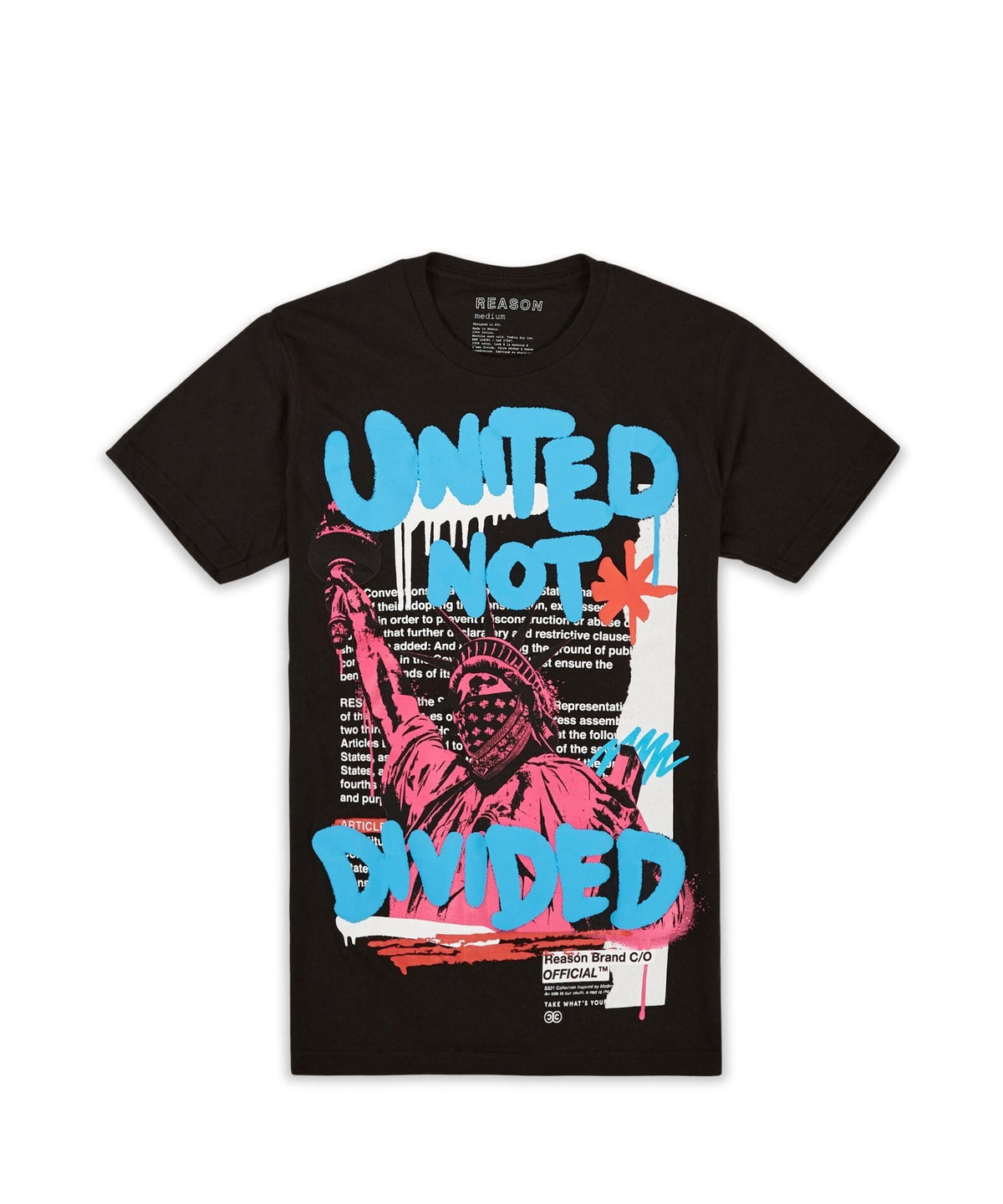Reason Clothing Signature Not Divided Tee - Black