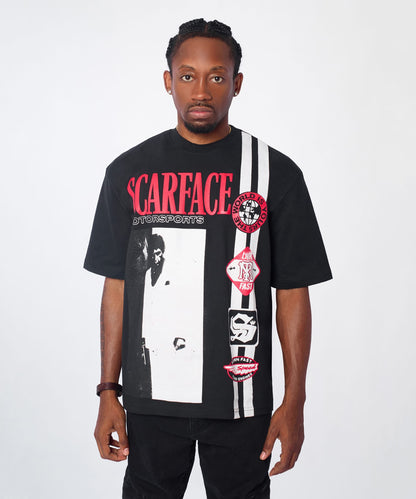 Reason Clothing Top Pick Scarface Motorsports Graphic Tee - Black