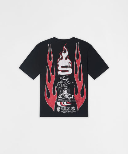 Reason Clothing Top Pick Scarface Motorsports Graphic Tee - Black