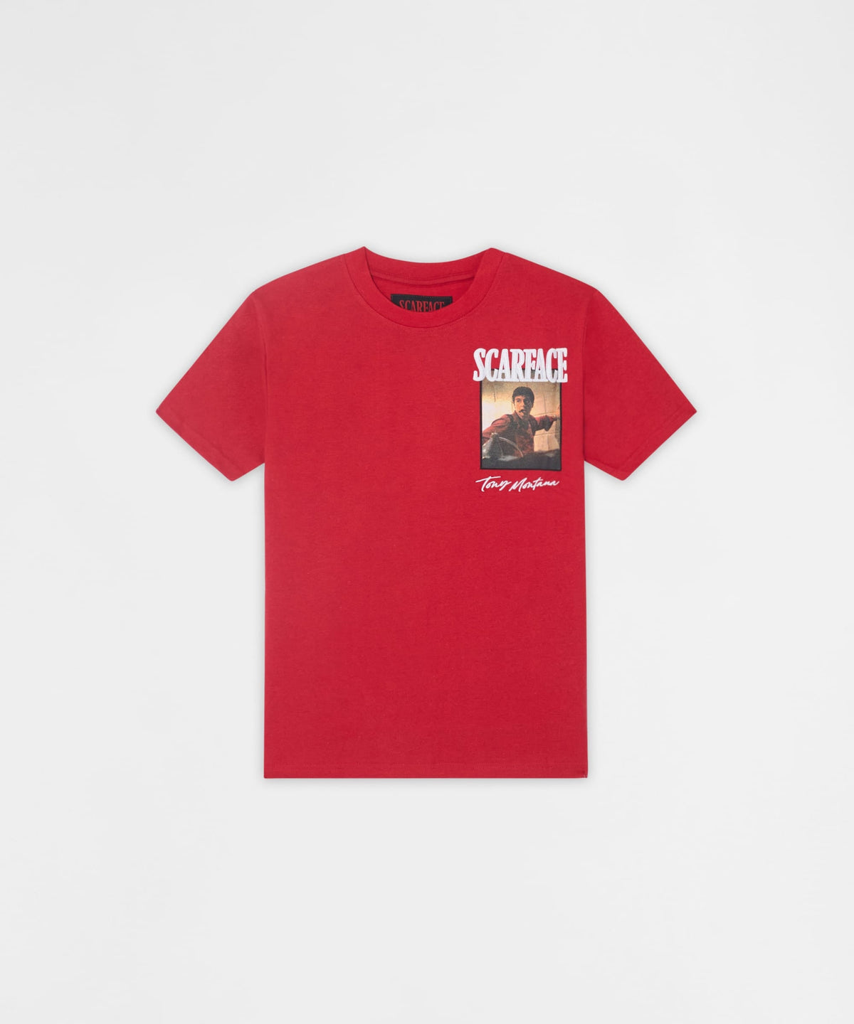 Reason Clothing Special Offer Scarface Tells Truth Embroidered Short Sleeve Tee - Red