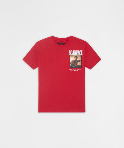 Reason Clothing Special Offer Scarface Tells Truth Embroidered Short Sleeve Tee - Red