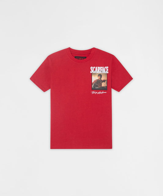 Reason Clothing Special Offer Scarface Tells Truth Embroidered Short Sleeve Tee - Red