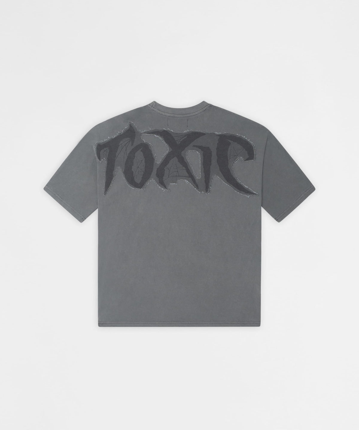 Reason Clothing Signature Toxic Spiderwebs Applique Short Sleeve Tee - Charcoal