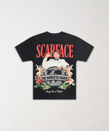 Reason Clothing Trending Scarface The World Short Sleeve Tee - Black