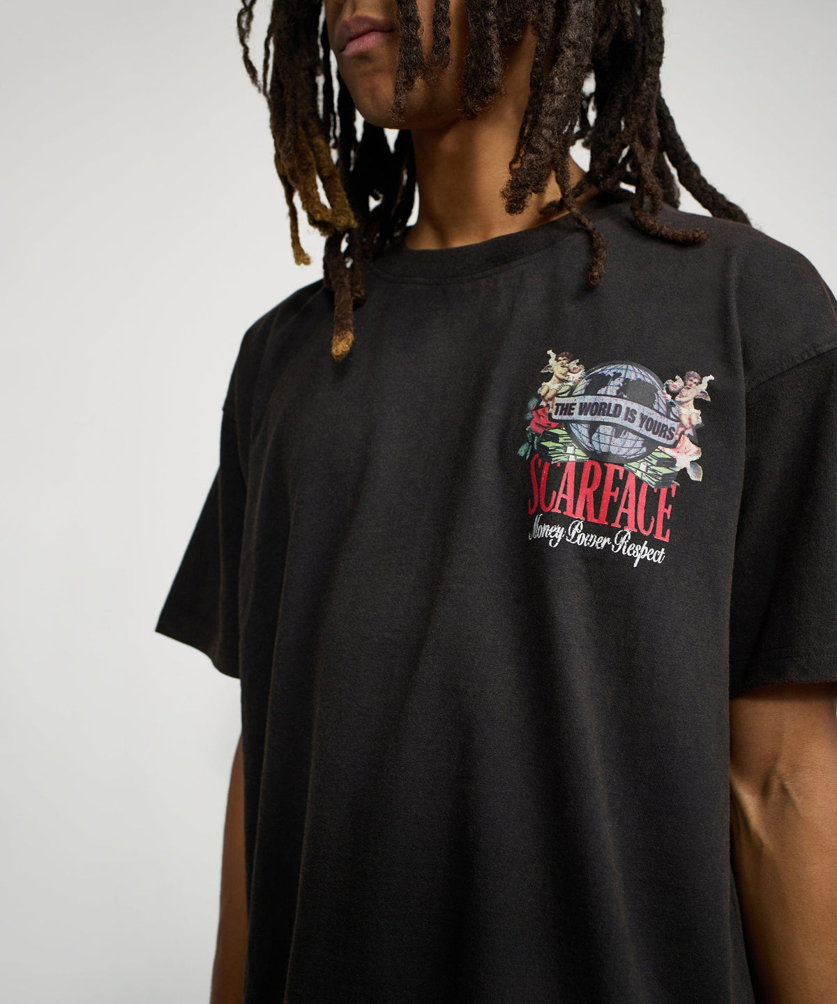 Reason Clothing Trending Scarface The World Short Sleeve Tee - Black