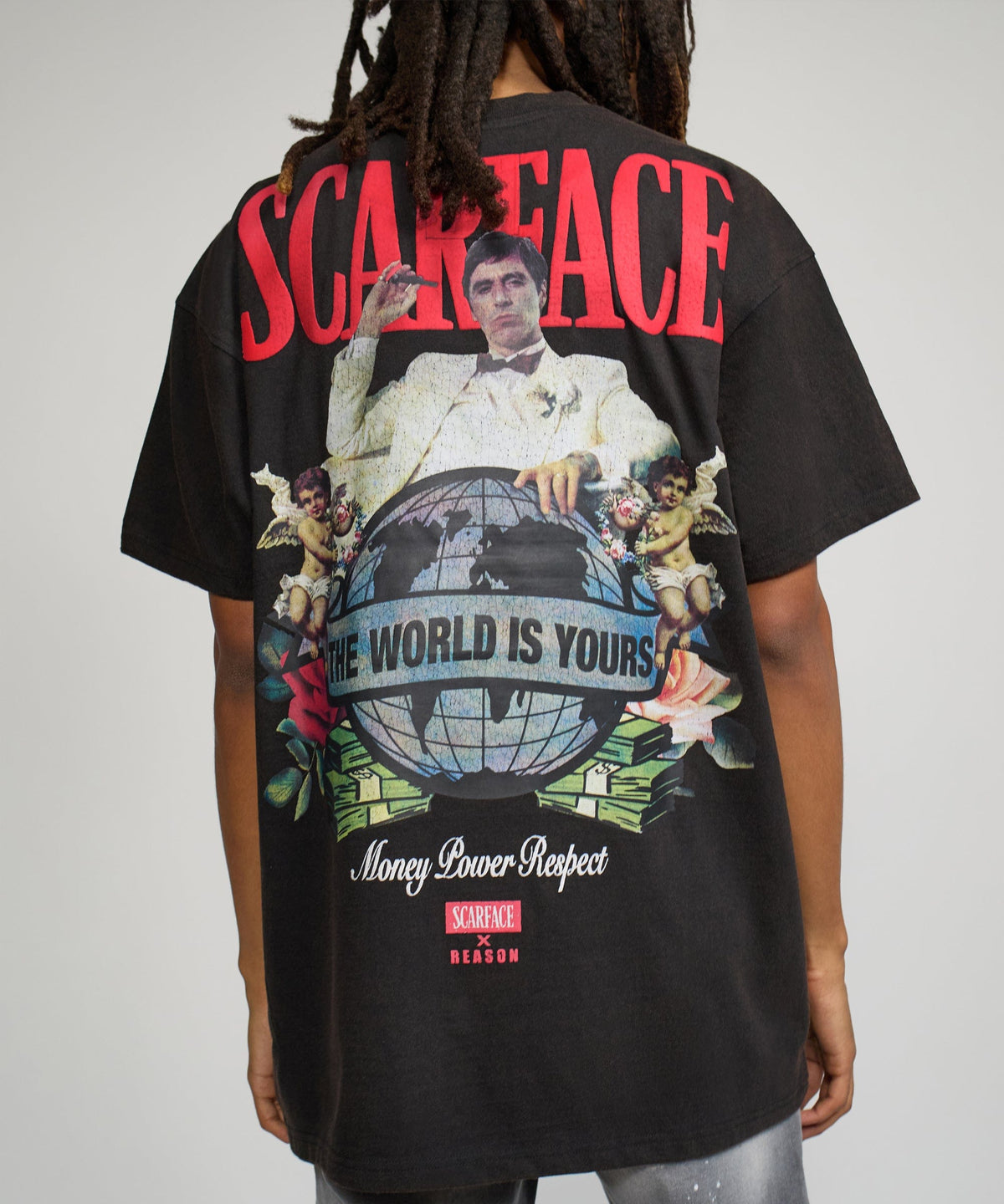 Reason Clothing Trending Scarface The World Short Sleeve Tee - Black