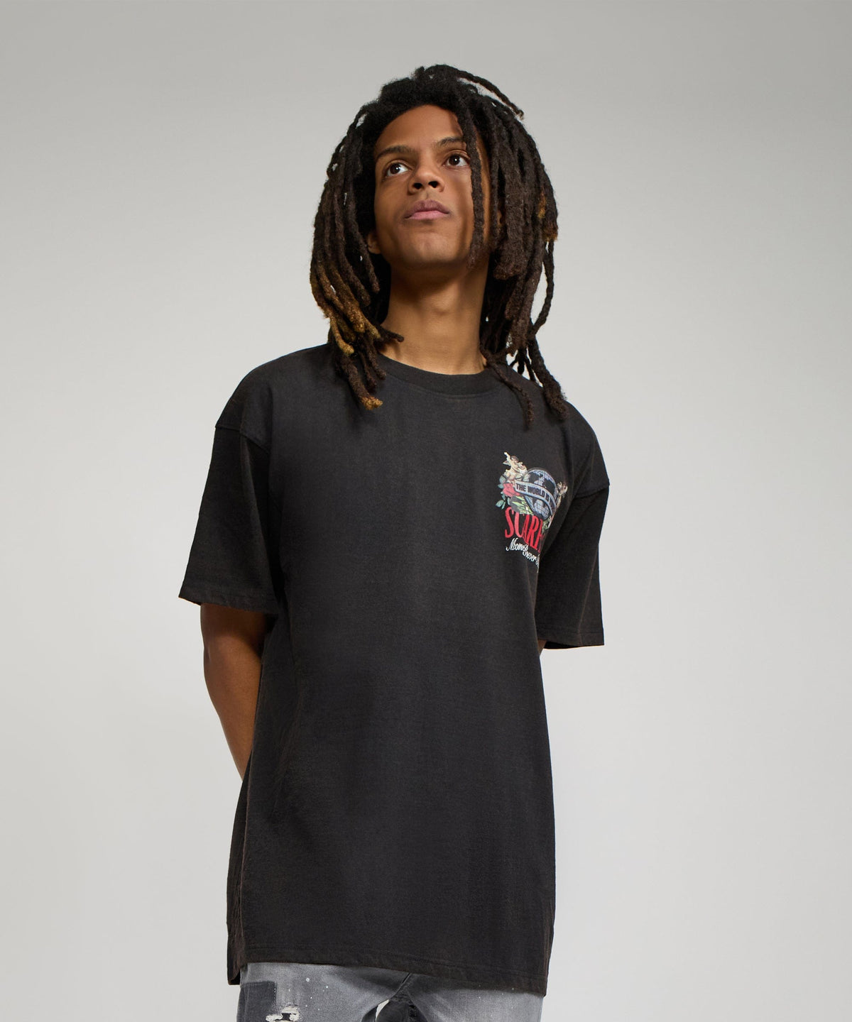 Reason Clothing Trending Scarface The World Short Sleeve Tee - Black
