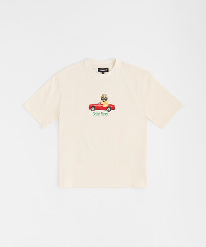 Reason Clothing Featured Cruisin Cub Embroidered Short Sleeve Tee - Cream