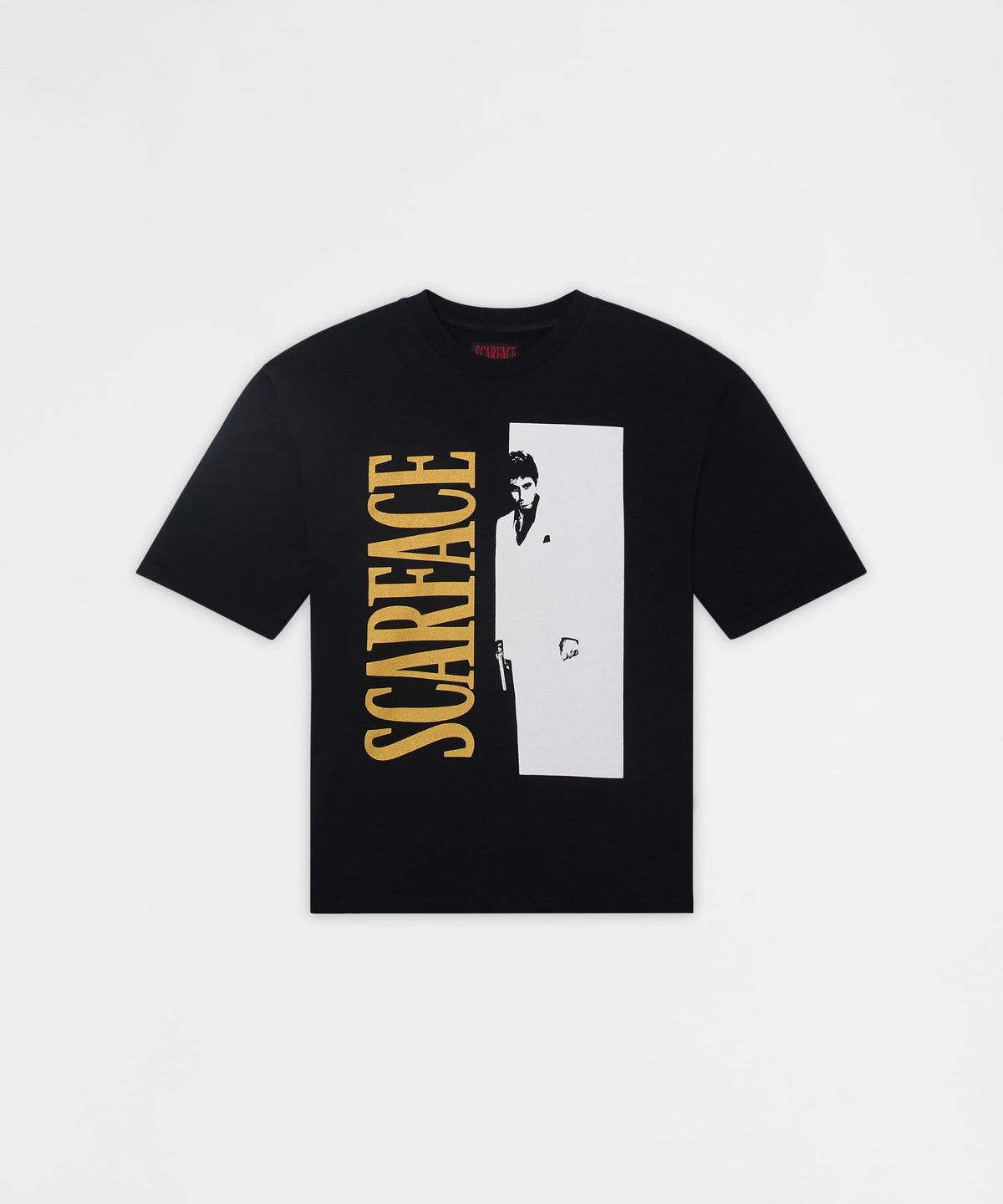 Reason Clothing Best Seller Scarface Gold Foil Short Sleeve Tee - Black