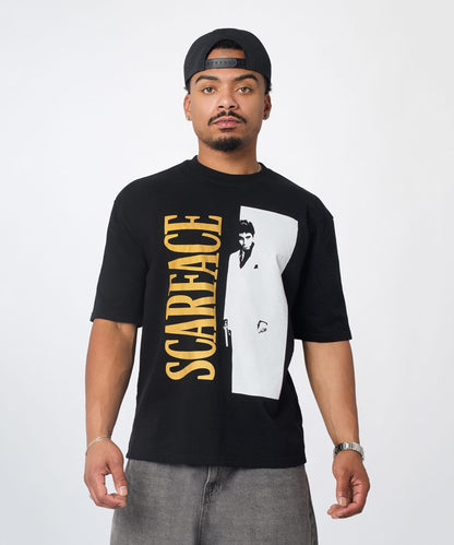 Reason Clothing Best Seller Scarface Gold Foil Short Sleeve Tee - Black