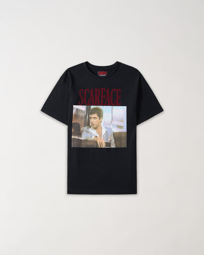 Reason Clothing Latest Scarface Rhinestone Short Sleeve Tee - Black