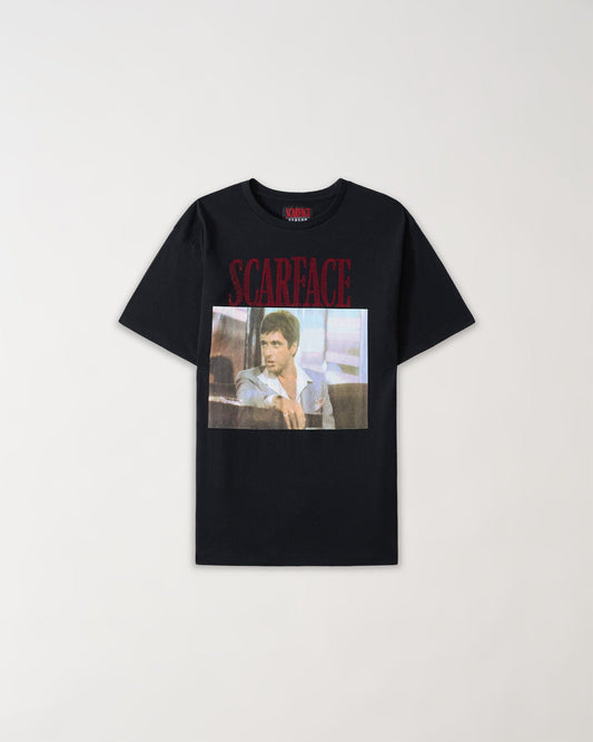 Reason Clothing Latest Scarface Rhinestone Short Sleeve Tee - Black