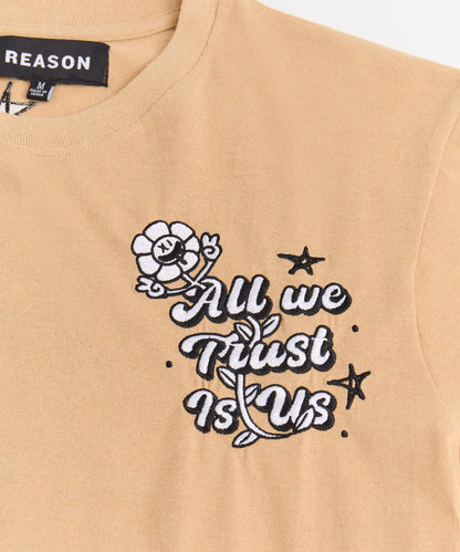 Reason Clothing Popular Loyalty Runs Deep Short Sleeve Tee - Khaki