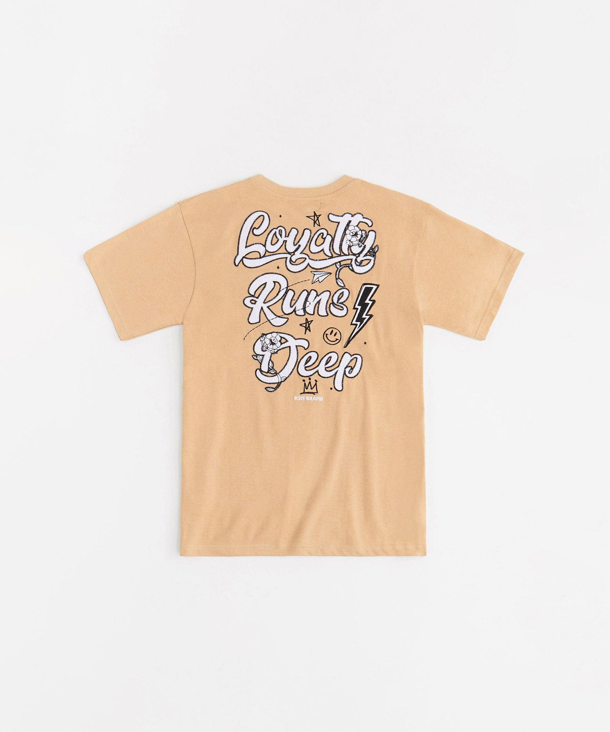Reason Clothing Popular Loyalty Runs Deep Short Sleeve Tee - Khaki