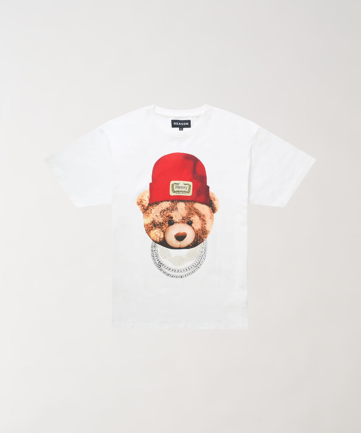 Reason Clothing Exclusive Henny Rhinestone Short Sleeve Tee - White