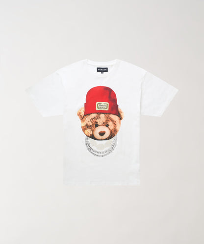 Reason Clothing Exclusive Henny Rhinestone Short Sleeve Tee - White