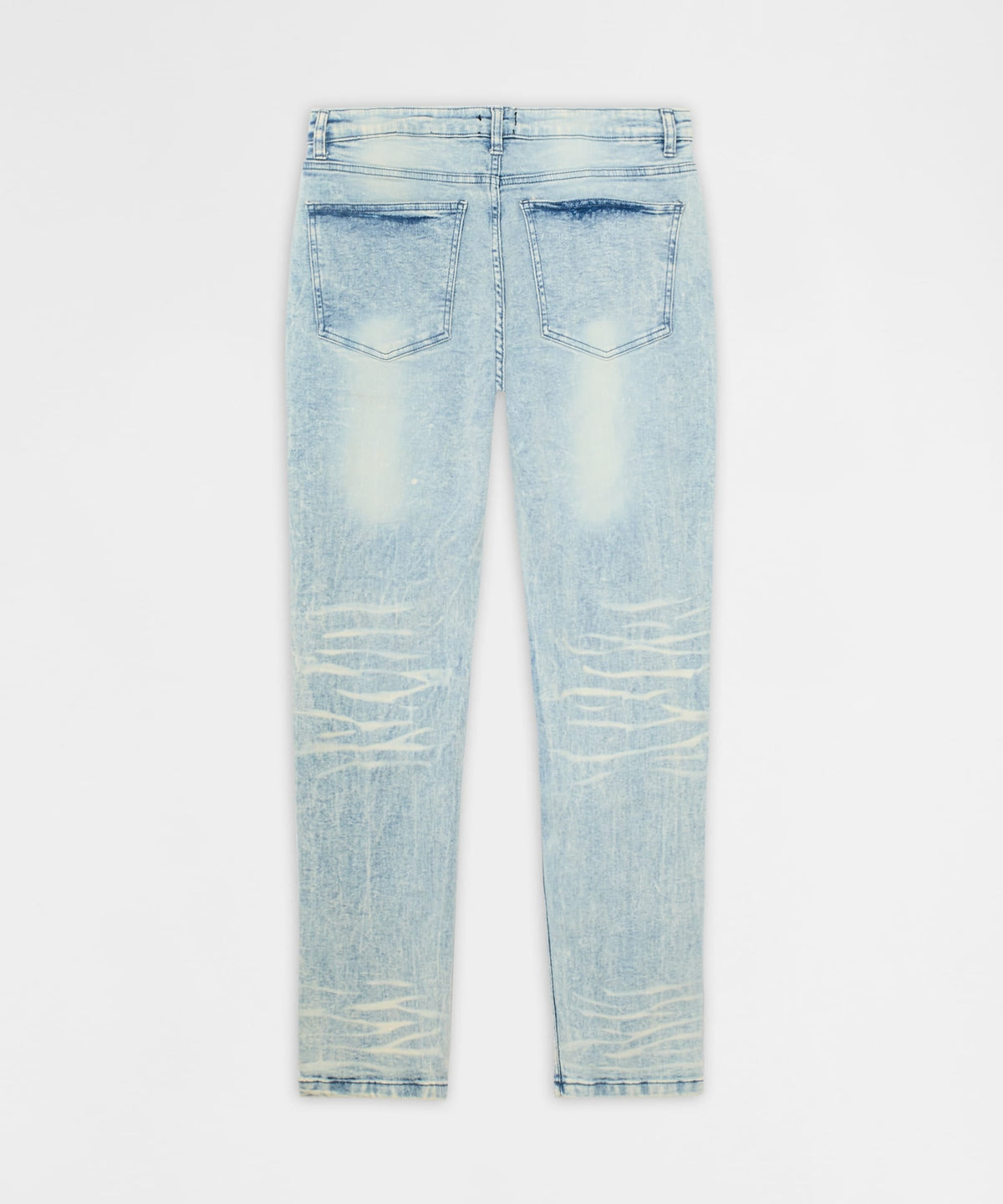 Reason Clothing Top Pick Distressed Rip and Frayed Denim - Light Blue