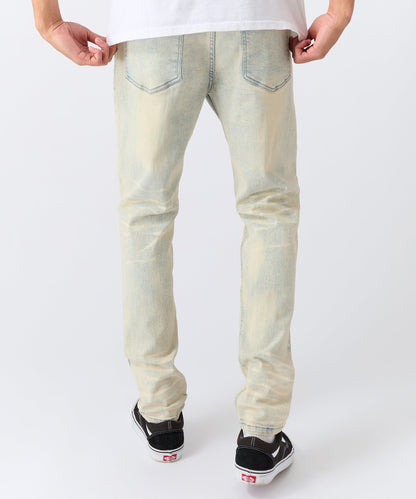 Reason Clothing Top Pick Distressed Rip and Frayed Denim - Light Blue