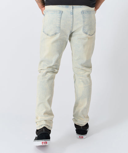 Reason Clothing Top Pick Distressed Rip and Frayed Denim - Light Blue