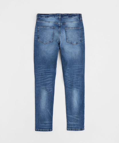 Reason Clothing Everyday Plus Size Starburst Studded Skinny Jeans - Blue